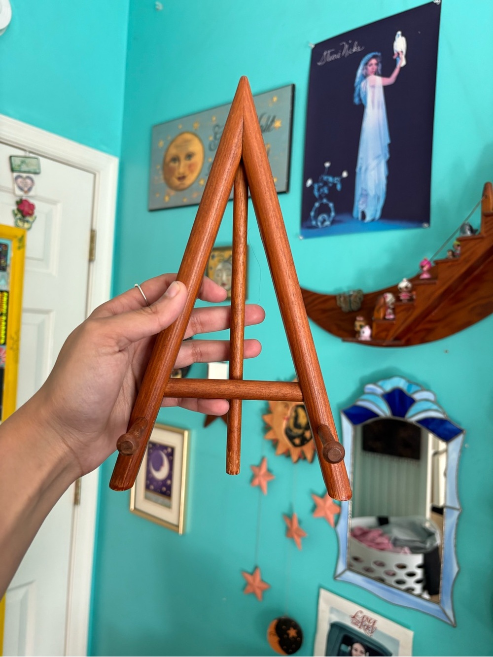 Vintage Wooden Tabletop Display Easel- Art and Photo Stand✨